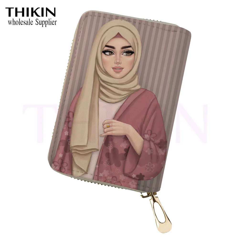 THIKIN Book Lovers Muse Print Credit Card Holder for Women Brand Credit Card Holders Business Card Holders Leather Card Wallets - Цвет: as picture