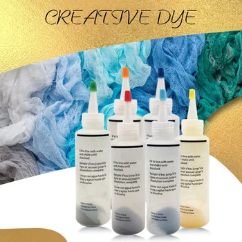 

6 Bottles Tulip Permanent One Step Tie Dye Set DIY Kits for Fabric Textile Craft Arts Clothes for Solo Projects Dyes Paint