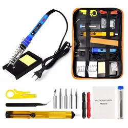 Ensemble DE fer à souder électronique 80W, 15 pièces, température réglable 220V 110V pour les réparations électriques, JP UK DE Stock 