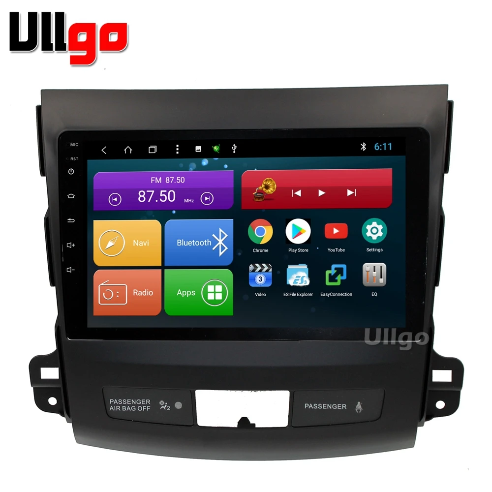 Головное устройство для автомобиля Mitsubishi Outlander 2006-2012/Peugeot 4007/Citroen C-Crosser с BT RDS Radio