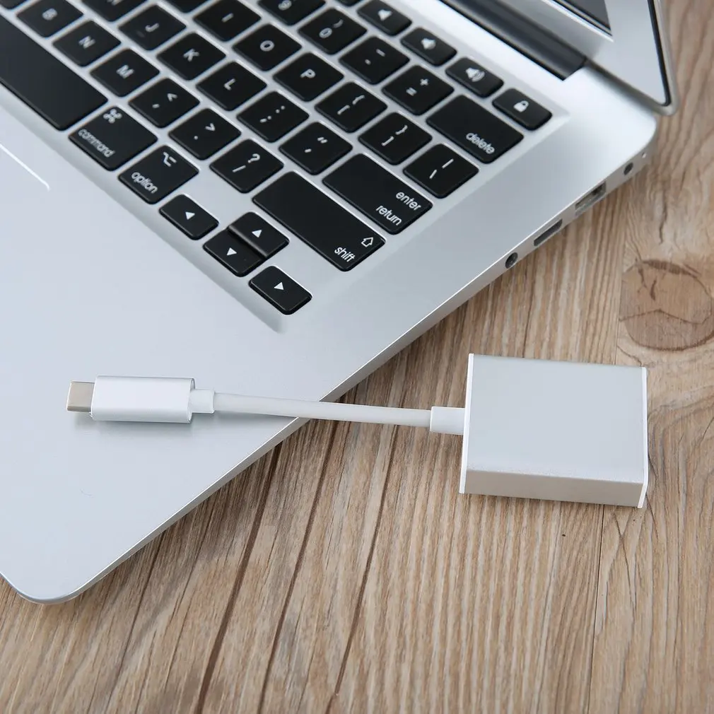 USB3.1 Тип C к VGA адаптер Full HD 1080P Мужской к VGA Женский видео передачи конвертер Реверсивный для Macbook