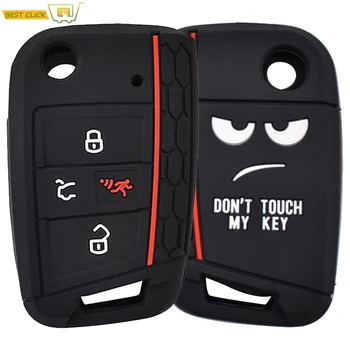 

Remote Key Case For VW Tiguan Alltrack Sportwagen Atlas Golf Gti Jetta Polo 2016 2017 2018 2019 2020 Silicone Key Cover