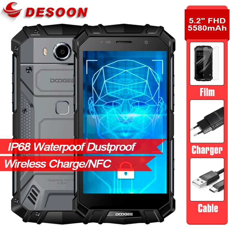 Doogee S60 Lite 5 2 &quotFHD IP68 Водонепроницаемый 5580 мА/ч 12V/2A Беспроводной заряда смартфон 4