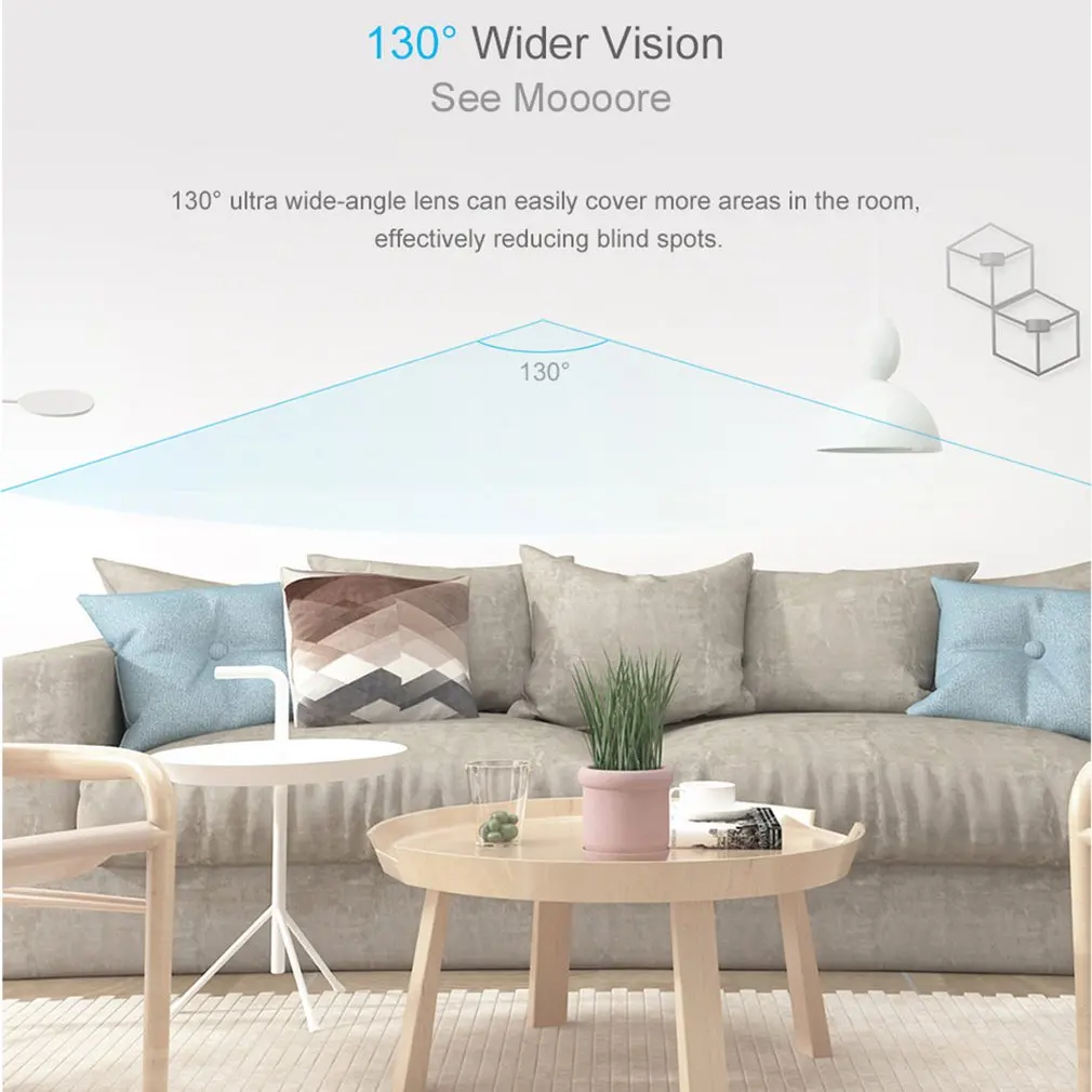 Xiaomi Mijia 1080P ip-камера 130 градусов FOV ночного видения 2,4 ГГц двухдиапазонный WiFi Xiaomi домашний комплект монитор безопасности