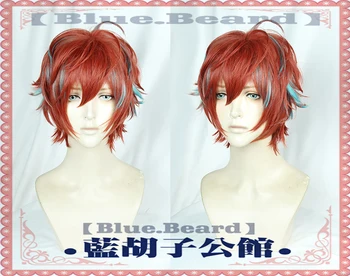 

Alternative Rap Battle Kannonzaka Doppo Cosplay Wigs High-temperature Fiber Synthetic Hair Orange Green Short Hair+free hair net