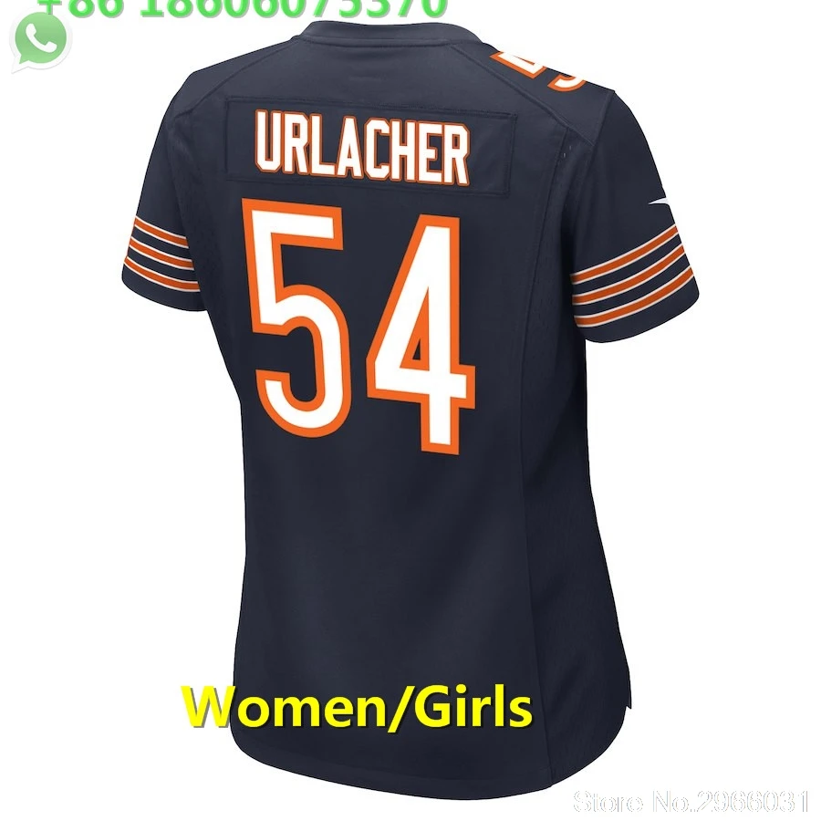 А+++ Качество Женщины 54 brian urlacher Джерси Белый Синий Chicago