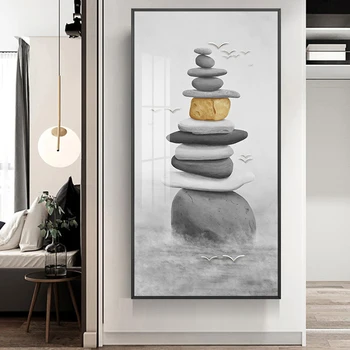 

NORDIC Gold Gray Stone Canvas Painting Classic Luxurious Print Poster For Living room Fashion Wall Art Picture Decoration