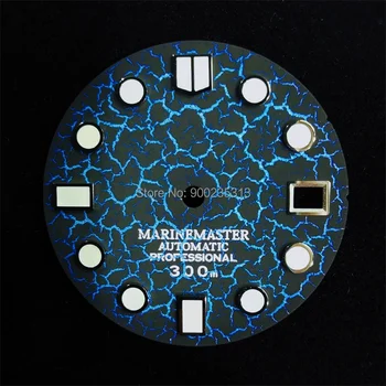 

Dial Maker NEW Arrivals Burst crack series Cool blue dial Watch modification Parts SKX009 nh35 case