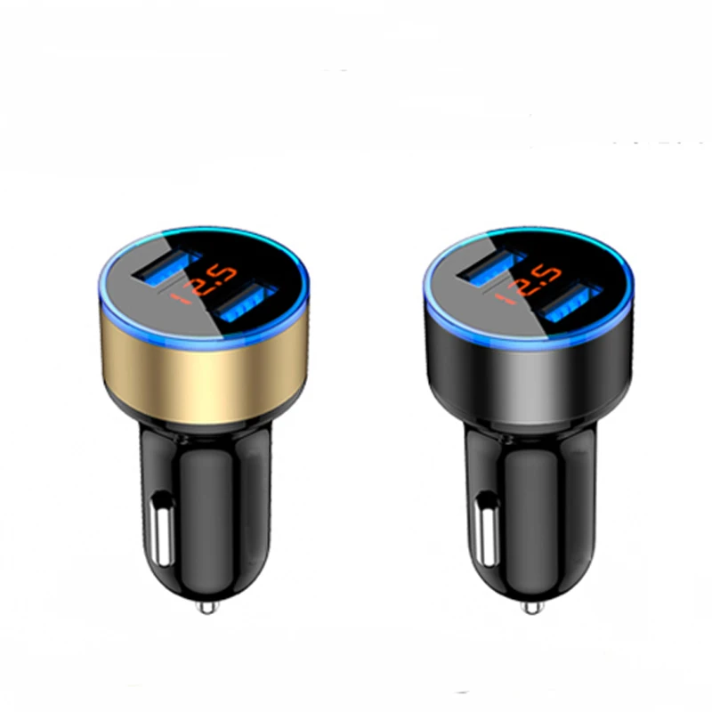 Двойной порт USB 3.1A автомобильное зарядное устройство светодиодный дисплей для