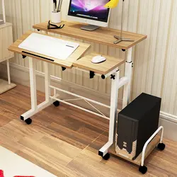 Подъемный компьютерный стол регулируемая высота детский стол стоячий ноутбук стол простой мобильный прикроватный столик 80cm60
