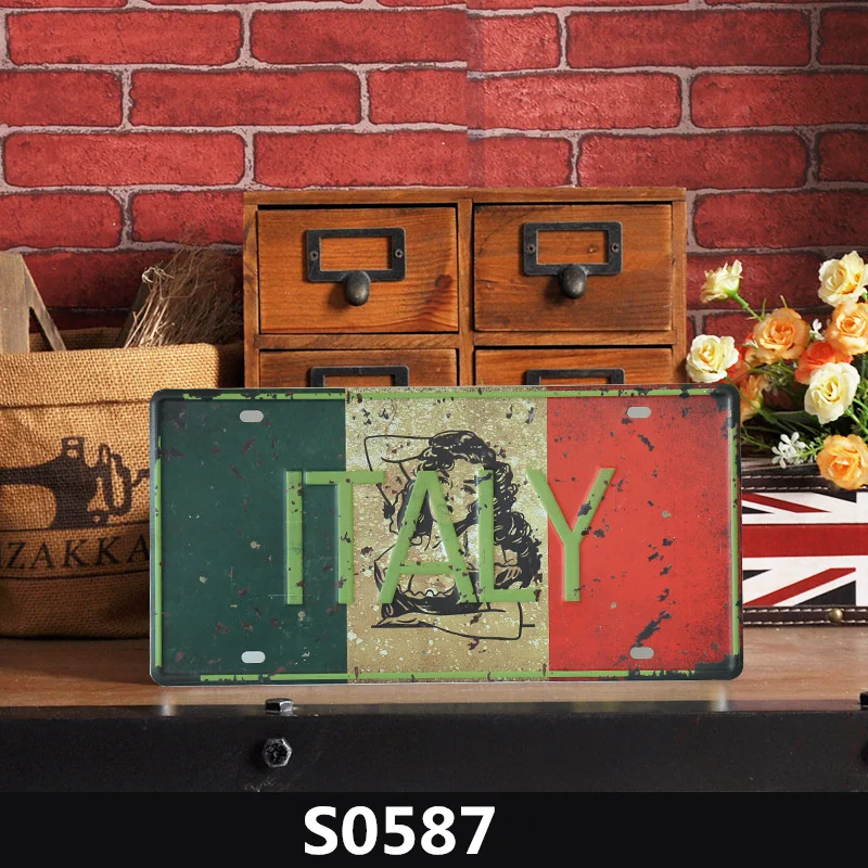S0587 Шоссе 66 США, винтажные металлические жестяные знаки, номерной знак автомобиля, табличка, плакат, бар, клуб, стена, гараж, домашний декор, украшение для магазина - Цвет: S0587