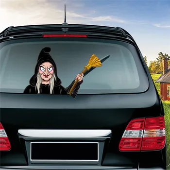 

Hot Personality Halloween Rear Windshield Santa Claus Window Car Sticker Motorcycle Waterproof Sunscreen Decal PVC