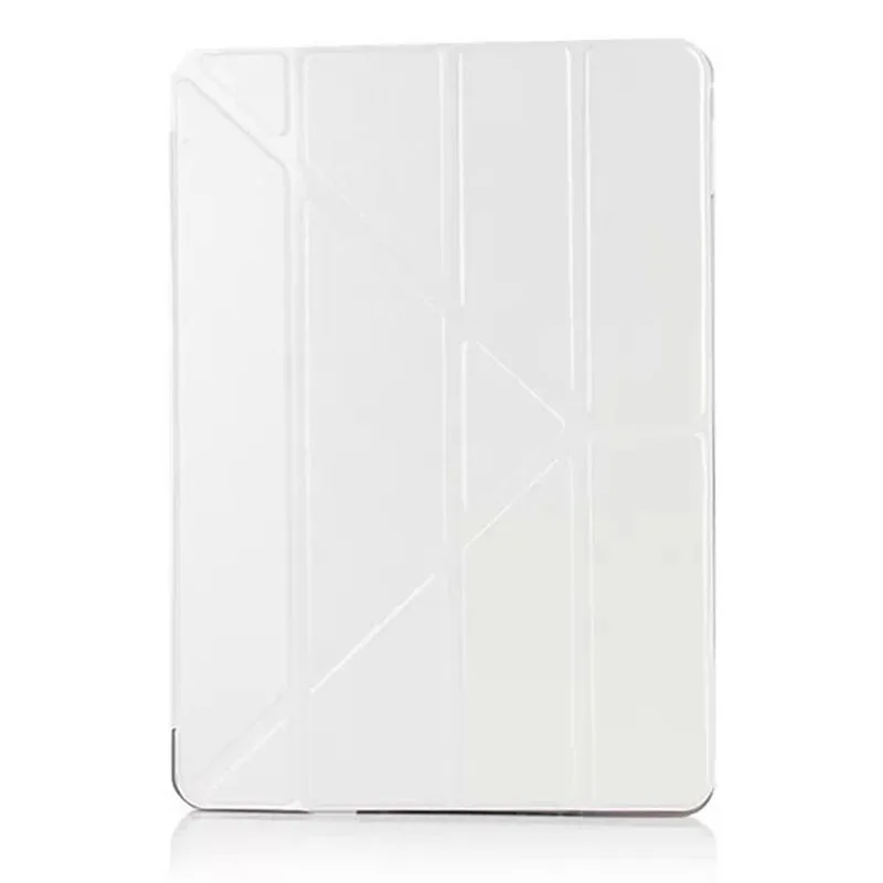 Белый Чехол для iPad 10,2 с откидной подставкой, чехол с функцией автоматического сна/пробуждения, силиконовая Мягкая задняя крышка из искусственной кожи, умный чехол для планшета для iPad 10,2 - Цвет: Белый