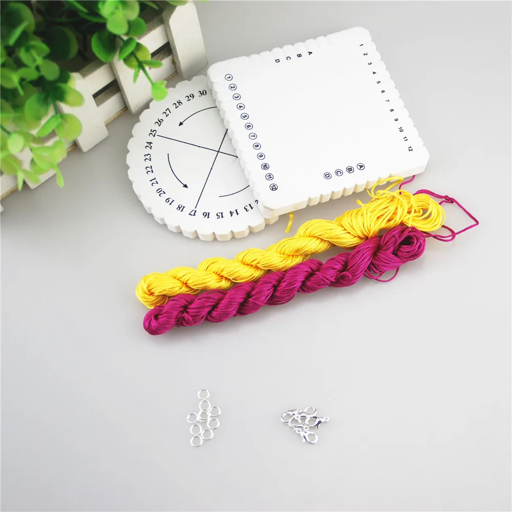 

DIY Macrame Cords Kumihimo Disc Plate Braided String Bracelet Schijf Disk Handmade Materials Jump ring buckle set supply ds208