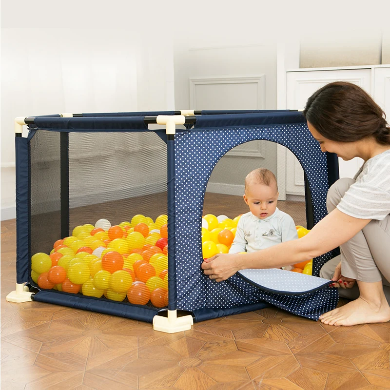 Baby Playpen Portable Plastic Fencing Children Safety Playground Barriers for Ball Pool for Child Indoor Basketball Hoop