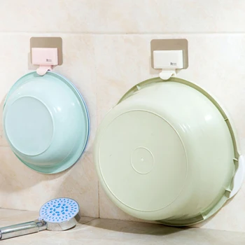 

Bathroom Creative Strong Viscose Seamless Hook Bathroom Wall-Mounted Washbasin Rack Viscose Hook Hanging