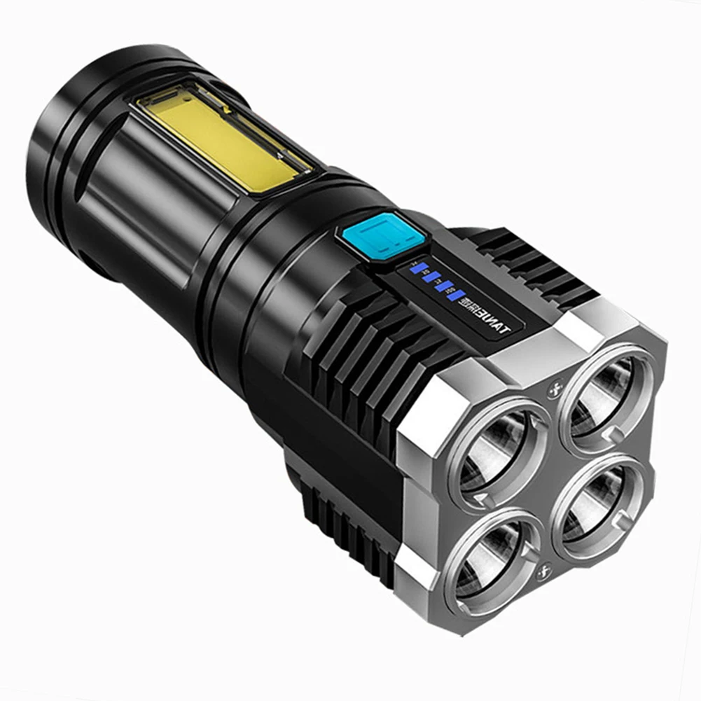 4 modes LED Flashlight Super Bright Portable Torch USB Rechargeable Outdoor Camping Tactical Flash Light Power Display | Спорт и