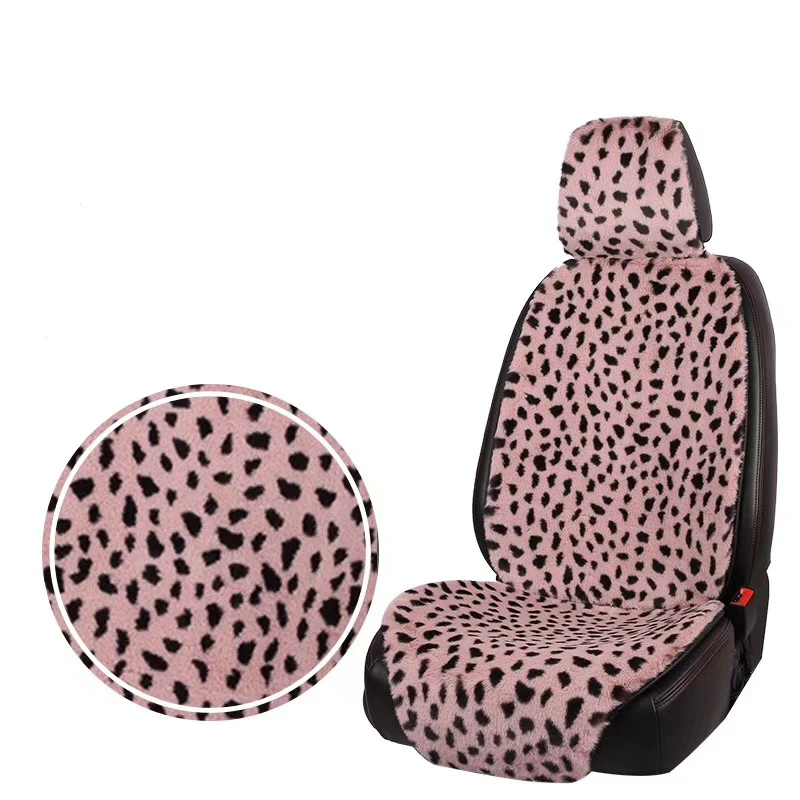 1 seat pink Универсальный чехол для автомобильных сидений, передняя плюшевая меховая подушка для сиденья для зимы, внутренний протектор сиденья, коврик, автомобильные аксессуары - Название цвета: 1 seat pink