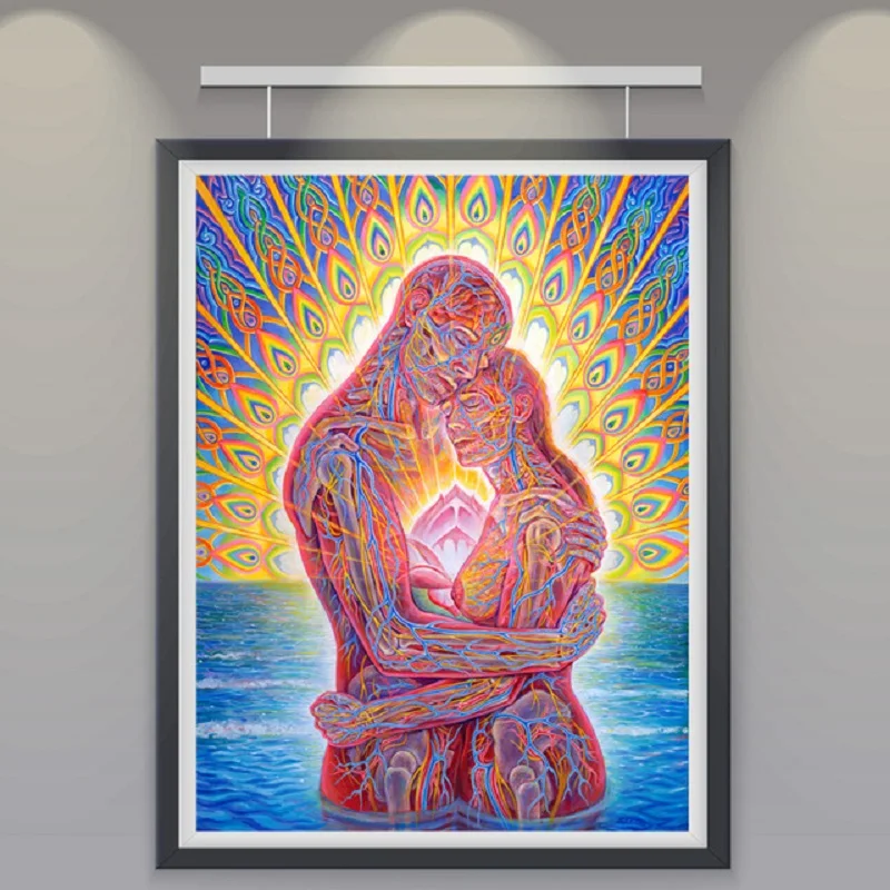 Настенное искусство Alex Grey Oversoul трипси психоделический абстрактный постер