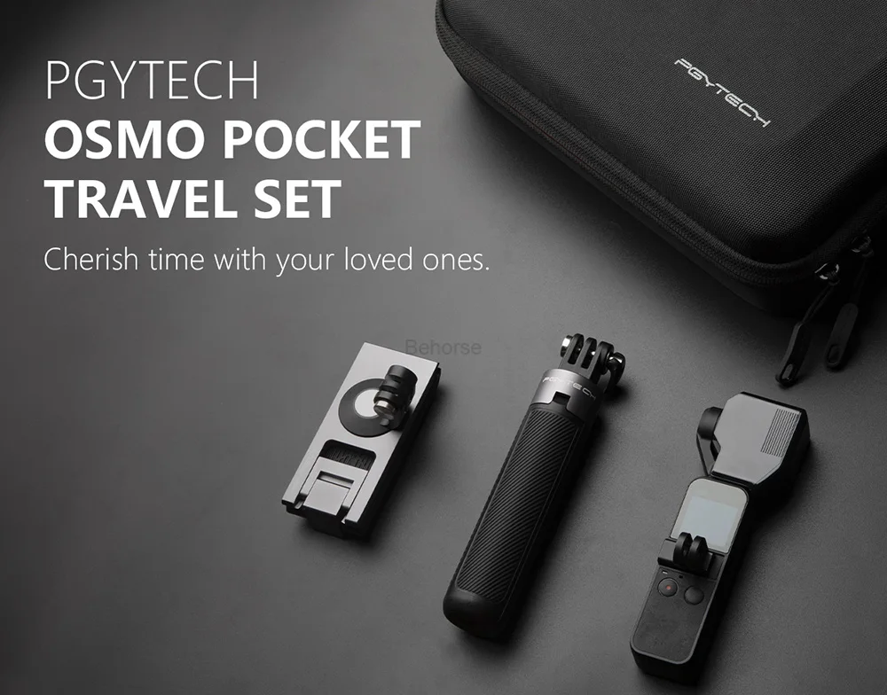 PGYTECH Osmo Pocket Vlog Set& Travel Set Selfie Stick Carrying Case Tripod Gimbal Protector for DJI Osmo Pocket Accessories