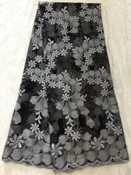 

Grey african lace fabric 2019 high quality lace french mesh fabric stones nigerian swiss lace fabrics for dress
