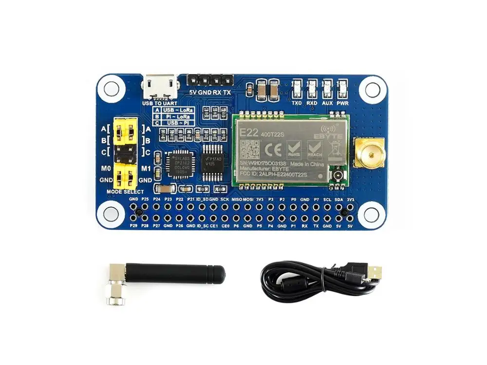 Waveshare SX1268 LoRa HAT для Raspberry Pi расширенный спектр модуляции частотный диапазон 470