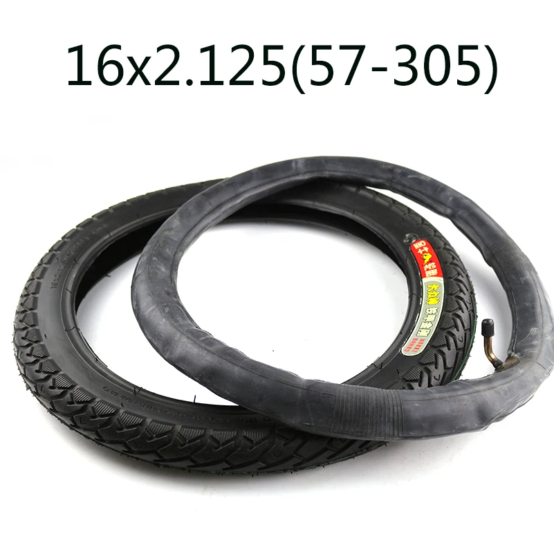 Высокое качество шины для электрического велосипеда s 16x2,125 дюймов шины для электрического велосипеда велосипед шины - Цвет: tube and tire