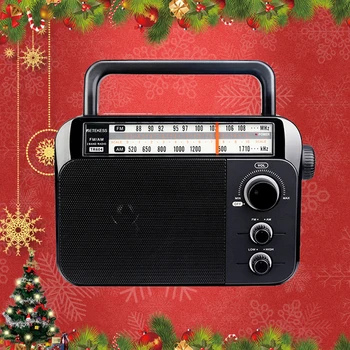 

Retekess TR604 FM / AM 2 Band Portable Radio AC Powered for The Old High Volume Big Speaker Radio Receiver Two tones Handle