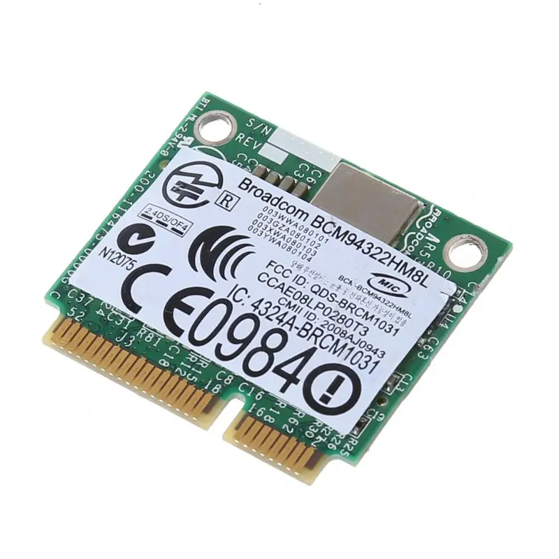 BCM94322HM8L BCM94322 двухдиапазонный 802.11a/b/g/n DW1510 мини PCIE WiFi адаптер для карты