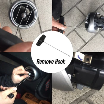 

Hot Car Dashboard Removing Tool Storage Box Air Out-let Pulling Remove Hook Universal