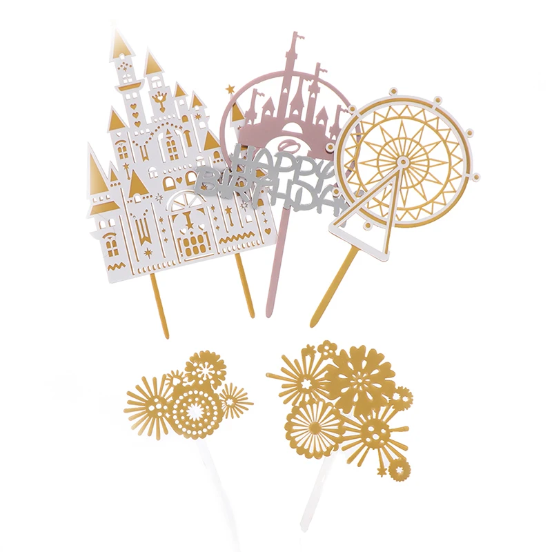 Decoration De Gateau De Princesse En Forme De Chateau Avec Feu D Artifice Fournitures De Patisserie En Acrylique Pour Mariage Cadeaux D Amour Pour Anniversaire De La Saint Valentin Aliexpress