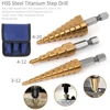 3Pcs/set HSS Step Drill Bit Set Hex Shank Cone Drill Titanium Bit Cone Hole Cutter Metal Countersink Drill Bits 3-4/12/20mm ► Photo 3/6