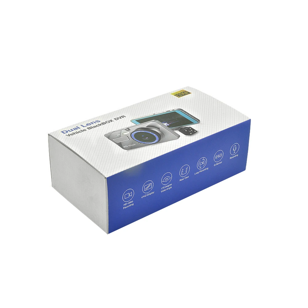 Leadfan HD 4 дюйма с двойным объективом 1080P Скрытая широкоугольная камера для вождения