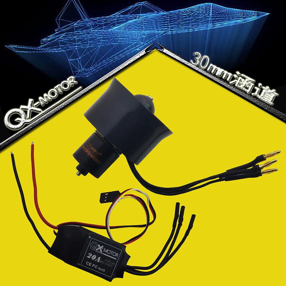 

30mm 6 Blades Ducted Fan EDF 5000KV 6000KV 7000KV 14000KV Brushless Motor For DIY RC Airplanes Model Parts