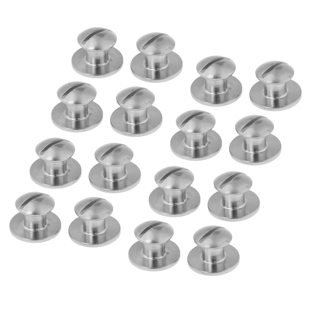 16Pieces Stainless Steel Book Screws Set For Tech Scuba Diving Backplate Pad