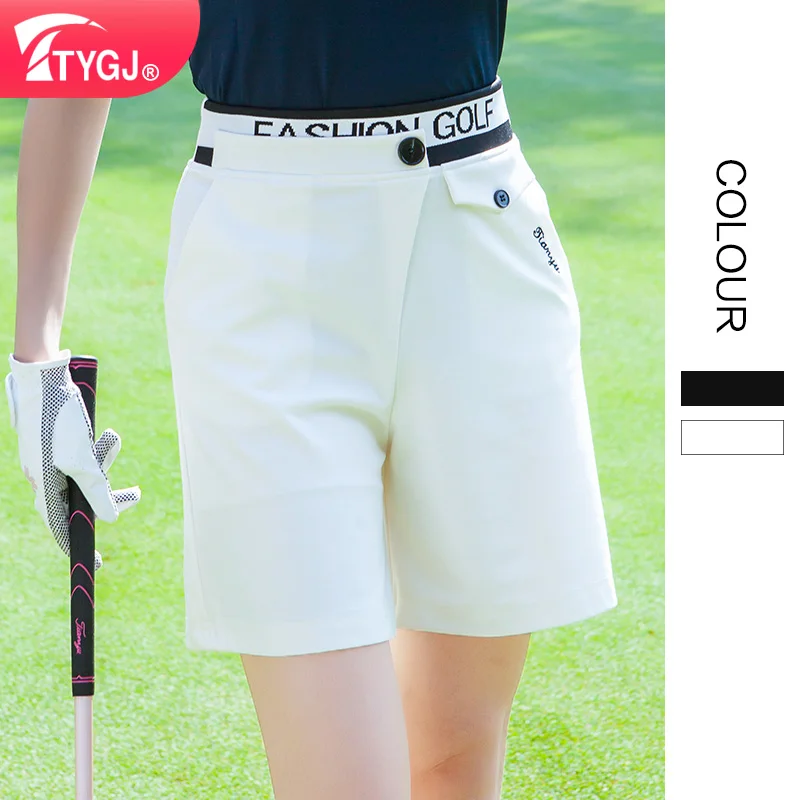 TYGJ Summer Golf Wear Women Breathable Quick Drying Shorts Pants High Waist Comfortable Slim Thin Fit Capris Ladies Trouser