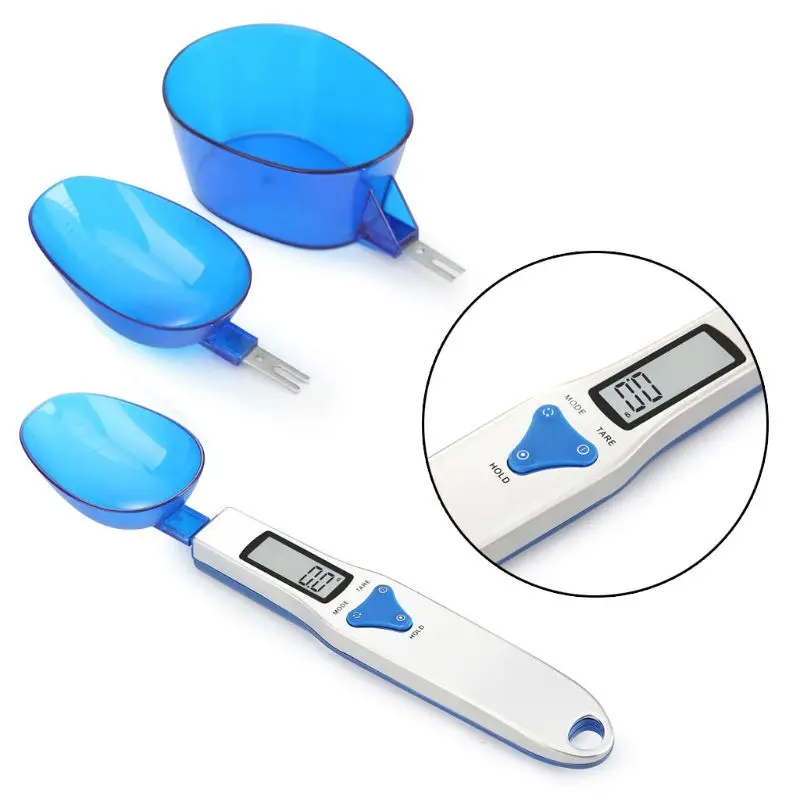 Digital Kitchen Spoon Scale Accurate Electronic Measuring LCD Screen 500g/0.1g 3 Detachable Heads Food Baking Tool G8TC