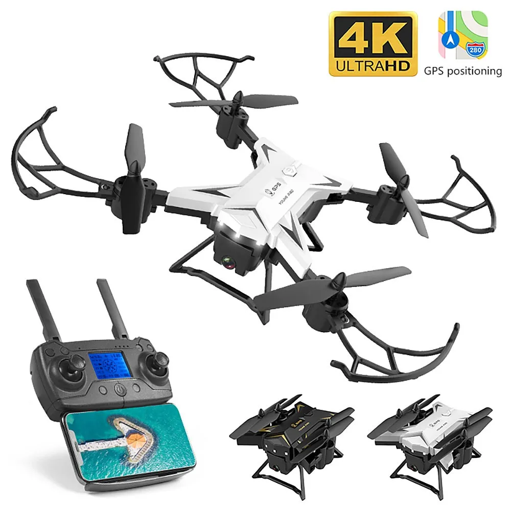 Drone GPS KY601G 4K Drone Portable Folding HD 5G WIFI FPV Positioning RC Airplane Quadcopter remote
