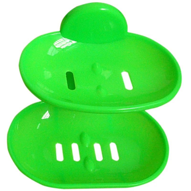 Bathroom Double-layer Soap Dish With Drain Hole Punch-free Soap Holder With Suction Cup Household Detachable Soap Dish