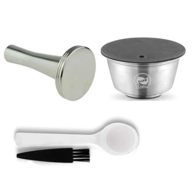 

Reusable Coffee Capsule Cup Tamper Brush Spoon Kit For Dolce Gusto EDG Lumio DG352 Coffeemaker Machine Coffeeware Set