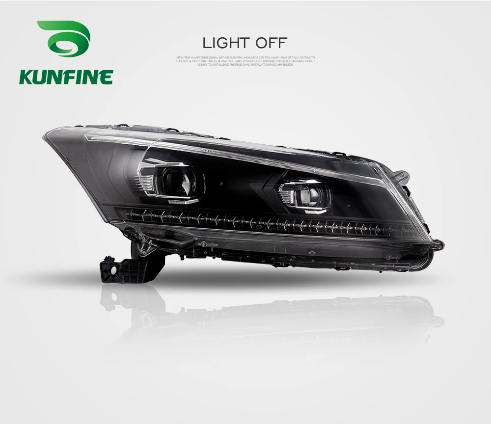 Pair Of Car Headlight Assembly For HONDA ACCORD 2008 Tuning Lamp Parts with Daytime Running Light Angel Eyes Bi Xenon | Автомобили и