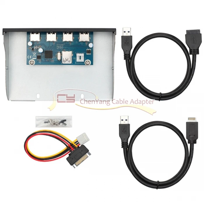 USB 3,0 концентратор 4 порта Передняя панель материнская плата к USB 3,1 Передняя панель Соединительный кабель для 5,2" CD-ROM Bay