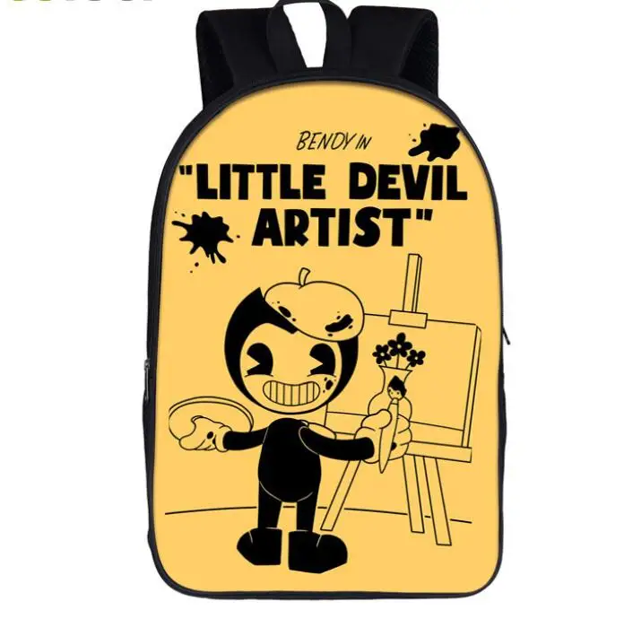 photo color Bendy and The Ink Machine, рюкзак для мальчиков и девочек, Мультяшные детские рюкзаки, известные игры, детские школьные сумки, рюкзак для книг - Цвет: photo color