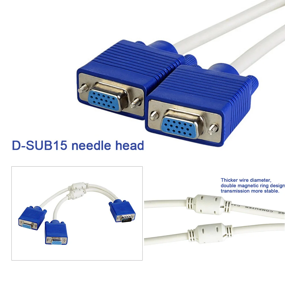 Splitter Tampilan Praktis Kabel VGA 
