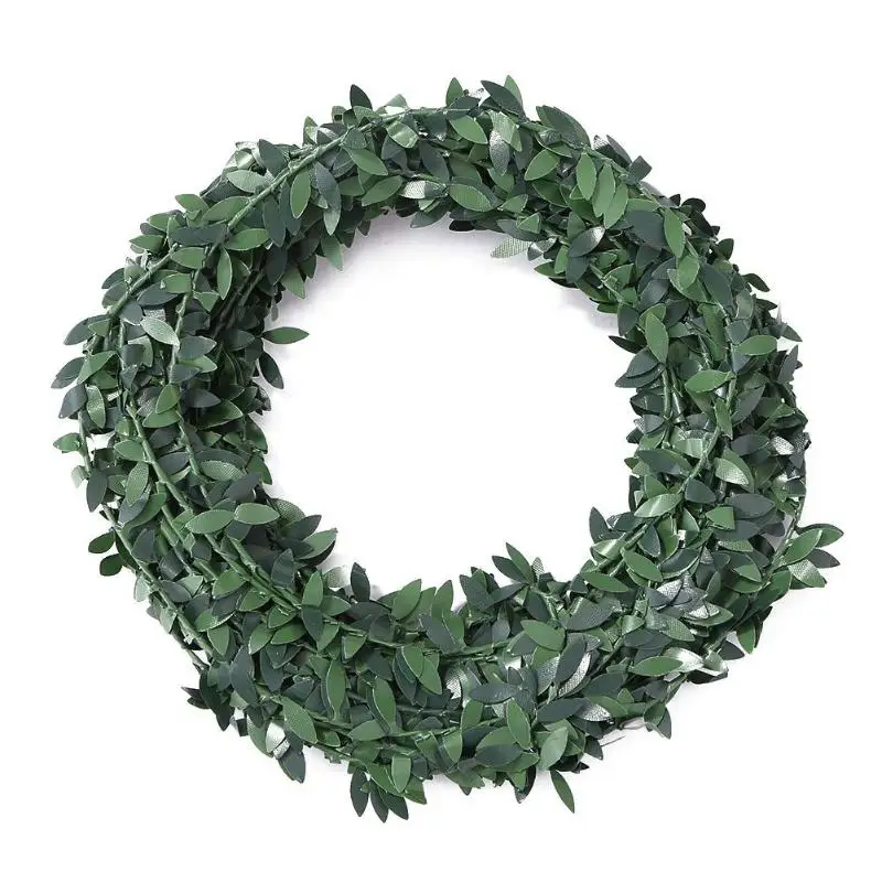 

7.5M/Bag Silk Green Leaf Linen Rattan Christmas Wreath Decor For Home Wedding Diy Garland Gifts Artificial Flowers
