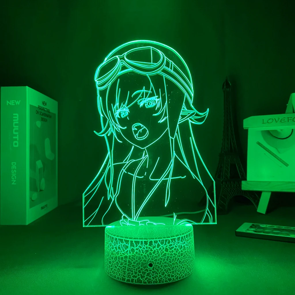 

Led Panel Lights Anime Led Night Light Bakemonogatari Manga Shinobu Oshino for Bedroom Decor Gift Colorful Nightlight