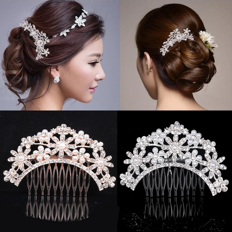 Tiaras De Novia Barrocas Vintage Con Flor De Cristal, Corona De