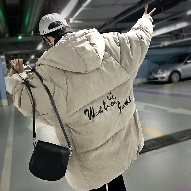 Winter New Style down Coat Men's Mid-length Clapping Device Cotton-padded Clothes Cotton-padded Jacket Korean-style MEN'S C