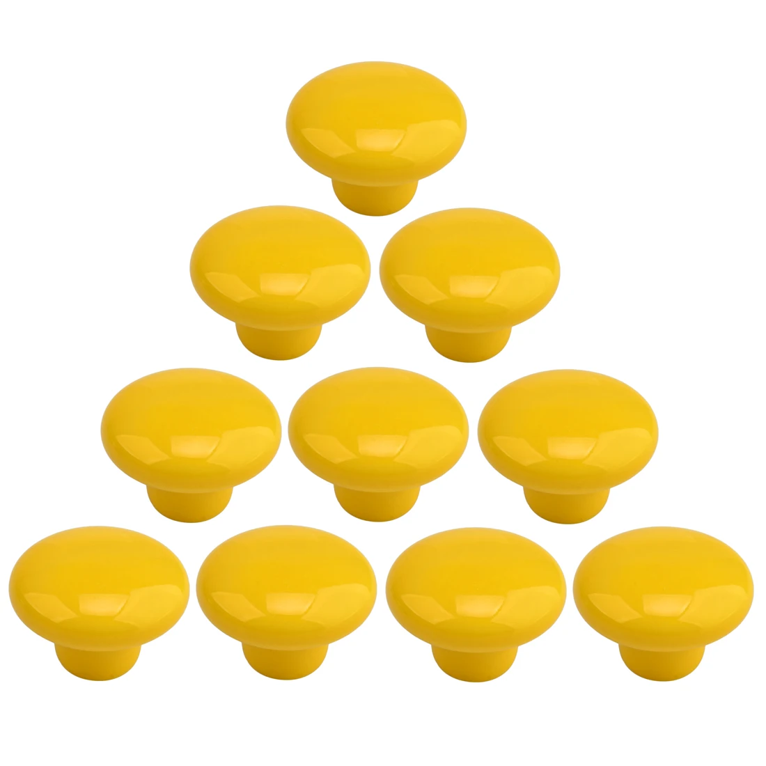 

10Pcs Cute Round Shape Ceramic Door Cabinet Knob Drawer Pull Handle for Children Living Room Safe Handle Pull Set with Screws