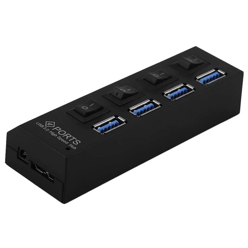 Профессиональный Plug and Play station 4 Порты и разъёмы USB 3,0 Hub ВКЛ/выкл кнопка& AC Мощность Кабель-адаптер для портативных ПК ЕС/США штекер